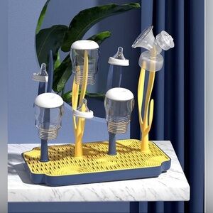 Baby Bottle Drying Rack | Wei Nong | Blue & Yellow
